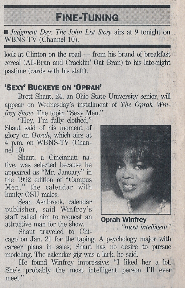 Sexy College Student Appears on Oprah