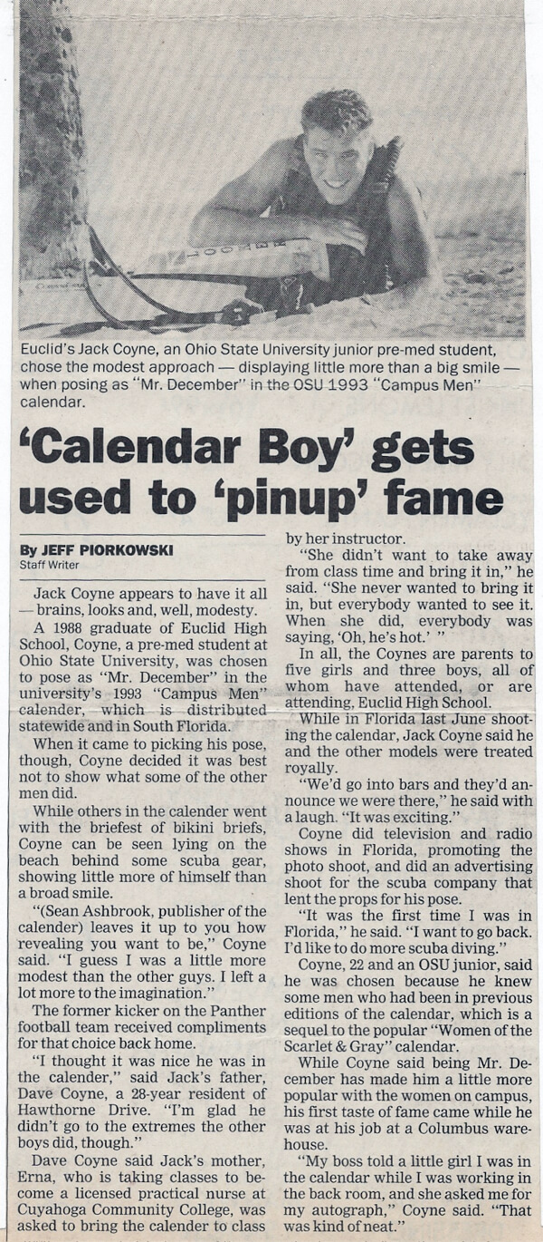 Euclid Student in Male Calendar